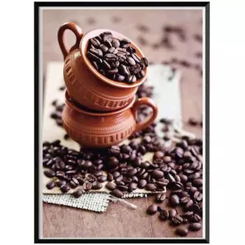 5D Алмазная картина Полный Алмазный Кофе Круглый Алмазная Мозаика Узор Домашнее Украшение Diy Ручная Работа 30X40cm