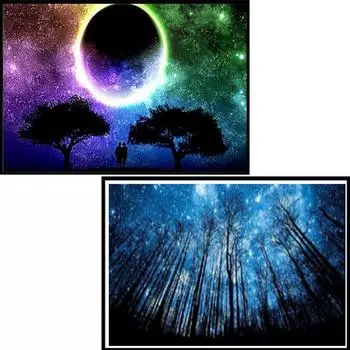 5D Алмазная Картина Полный Алмазный Пейзаж Круглый Алмазная Мозаика Узор Домашнее Украшение Diy Ручная Работа 40X25cm