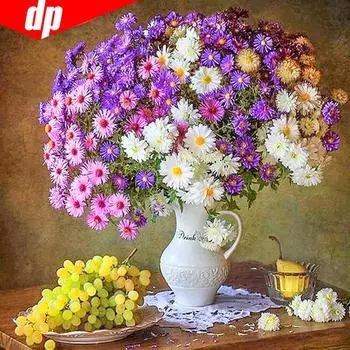 5D Алмазная картина Полный цветок Вышивка Продажа Алмазная мозаика Горный хрусталь Изображение 30x30