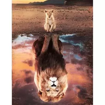 5d Алмазная картина Полный дрель Круглый пейзаж Вышивка Мозаика Домашний декор Алмазное искусство 20X30CM