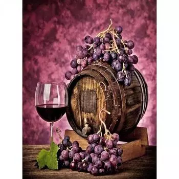 5D Алмазная картина Полный дрель Круглый виноград Алмазная вышивка Распродажа Винные стразы Мозаика Настенное искусство 40x50 см Full Round 20x30CM