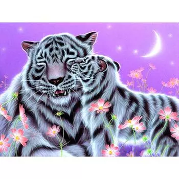 5D Алмазная картина Полный дрель Тигр Алмазная вышивка Стразы Вышивка крестом Домашний декор Подарок 20X30CM