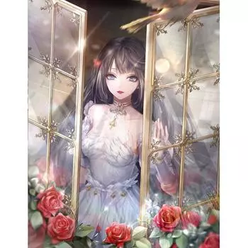 5d Алмазная картина Полный круглый Алмазная мозаика Стразы Картина Алмазная вышивка Крестом Искусство 20X30CM