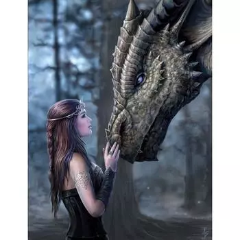 5D Алмазная картина Полный круглый Алмазная вышивка Мозаика Украшение дома 20X30CM