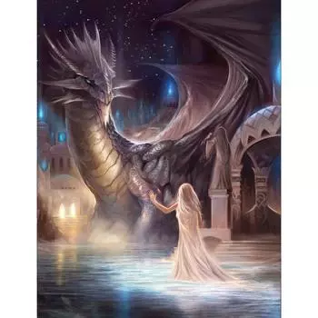 5D Алмазная картина Полный круглый Алмазная вышивка Мозаика Крест Стежок Декор для дома 20X30CM