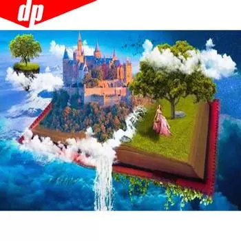 5D Алмазная картина Полный круглый живописный Книга Вышивка Горный хрусталь Картина Алмазная мозаика Вышивка крестом 20X30