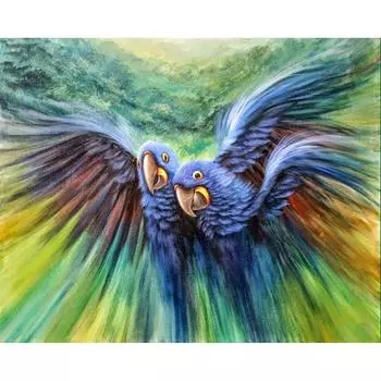5D Алмазная картина Попугай Алмазная вышивка Крестом Горный хрусталь Мозаика Картина 20X30CM