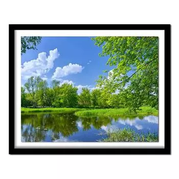 5d Алмазная картина Природа ScenicCross Stitch Полный круглый дрель Горный хрусталь Алмазное украшение для дома 20X30CM