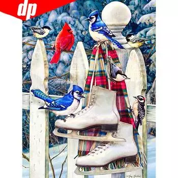 5d Алмазная картина Птица Алмазная вышивка Полный набор Мозаика Алмазные круглые стразы Фотографии 20X30CM