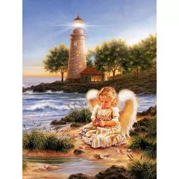 5d Алмазная картина Религиозный ангел Детский комплект Картина Горный хрусталь Картина Diy Алмазная вышивка 20X30CM