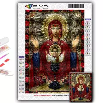 5D Алмазная картина Религия DIY Алмазная вышивка Горный хрусталь Домашнее украшение Full Round 20X30CM