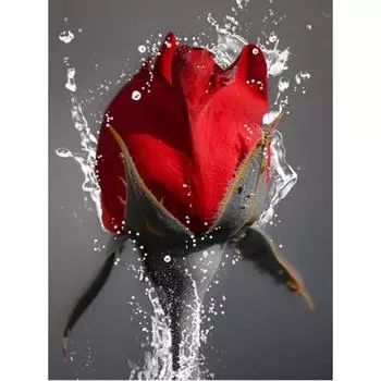 5D Алмазная картина Розовые цветы DIY Алмазная вышивка Крестом 20X30CM