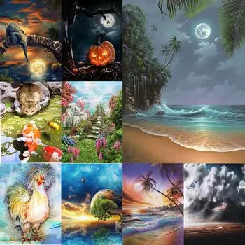 5D алмазная картина сделай сам пейзаж животное полная алмазная вышивка ручная работа мозаичный узор украшение для дома спальня подарок 25X30cm