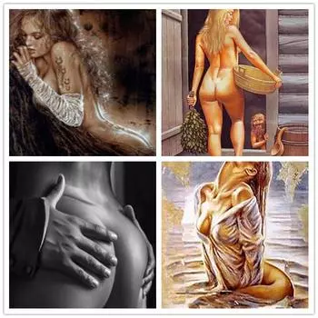 5D Алмазная картина Сексуальная красивая женщина Вышивка крестом Мозаика Украшение дома Подарок Full Round 20x20CM