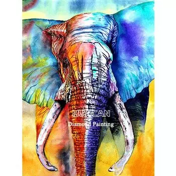 5D Алмазная картина Слон Полный круглый дрель Животное Алмазная вышивка Крест Стежок 20X30CM