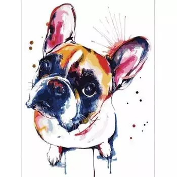 5D Алмазная картина Собака Вышивка крестом DIY Украшение дома Алмазная вышивка Животное ручной работы 20X30CM