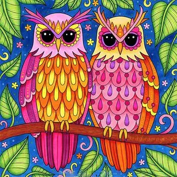 5D Алмазная картина Сова Алмазная вышивка Набор животных Алмазная мозаика Круглые стразы Картинки 30X30CM