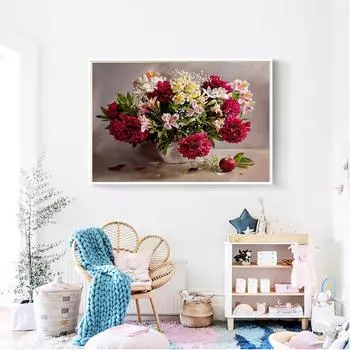 5D алмазная картина своими руками 5D цветок алмазная вышивка картина горный хрусталь вышивка крестом декор 30*40 cm