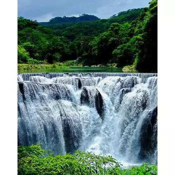 5D Алмазная картина Водопад Пейзаж Картина Вышивка крестиком Полный круглый Алмазная вышивка 20X30CM