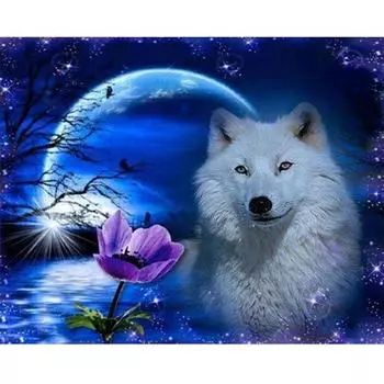 5D Алмазная картина Волк Алмазная художественная вышивка Мозаика Животные Вышивка крестом Ручная работа Подарок для хобби 20X30CM
