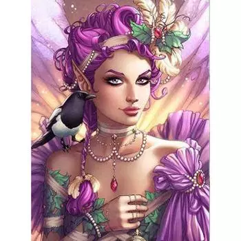 5D Алмазная картина Вышивка крестиком Фея Картина с бриллиантами Красота Алмазная вышивка Мозаика 20X30CM