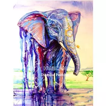 5D Алмазная картина Вышивка крестиком Ручная Алмазная вышивка Африканский слон Животные Домашний декор 20X30CM