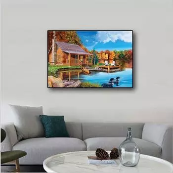 5D Алмазная картина Вышивка крестом Комплект Наклейка на стену Мозаика Алмазная вышивка Картина Домашний декор 20X30CM