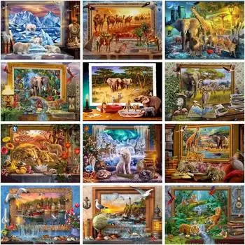 5D Алмазная картина Вышивка крестом Полный дрель Алмазная вышивка Горный хрусталь Мозаика Подарок Домашний декор Full Round 20x25CM