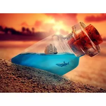 5D Алмазная картина Вышивка крестом Ремесло Полный дрель Алмазная вышивка Горный хрусталь Мозаика Подарок Домашний декор 20x15CM