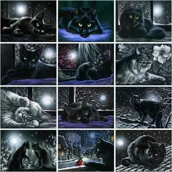 5D Алмазная картина Животное Вышивка крестом Ремесло Полный круглый дрель Алмазная вышивка Домашний декор стены Full Round 20x25CM