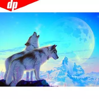 5D Алмазная картина животное волк полная круглая вышивка распродажа картина горный хрусталь алмаз 20X30