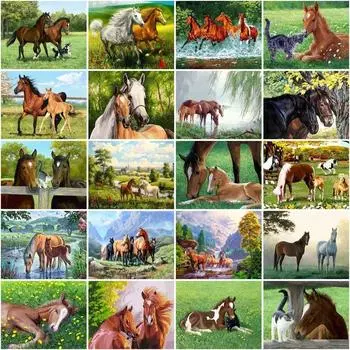 5D Алмазная картина Животные Вышивка крестиком Полный круглый дрель Картина Вышивка Ремесло Домашний декор Full Round 20x25CM