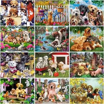 5D Алмазная картина Животные Вышивка крестом Ремесло Полный круглый дрель Горный хрусталь Мозаика Подарочные украшения для дома Full Round 20x25CM