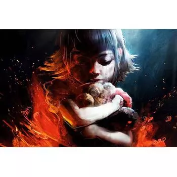 5D Алмазная картина «Злая девушка», Алмазная вышивка, Мультфильм «Сделай сам», Кубик Рубика, Алмазная настенная живопись 20X30CM
