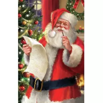 5D Алмазная квадратная/круглая Алмазная вышивка Санта DIY Мозаика Украшение дома Full Round 20X30CM