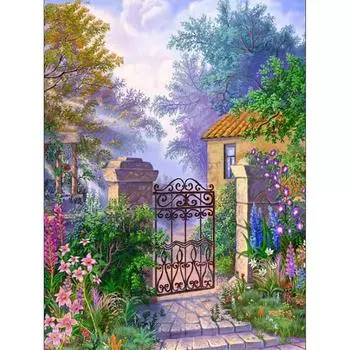 5d Алмазная мозаика пейзаж сад картина стразами алмазная живопись наборы для вышивки крестом Алмазная вышивка 20X30CM