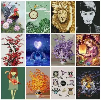 5D Алмазная мозаика персонаж рукоделие DIY полный набор Алмазная вышивка изображения животных горный хрусталь украшение дома Full Round 20X30CM красный