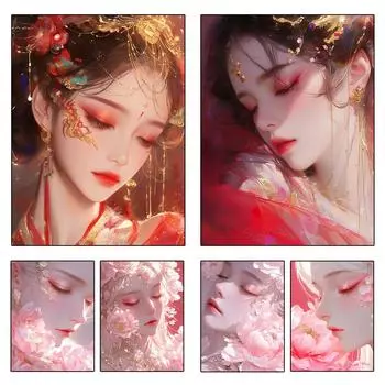 5D Алмазная мультяшная красивая девушка, полная круглая квадратная алмазная мозаика, вышивка крестом, набор для вышивки, украшение для дома, подарок Full Round 20x30CM