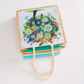 5D алмазная роспись сумочка DIY летние льняные сумки для покупок (GT5016)