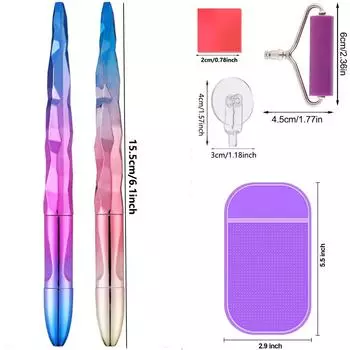 5D алмазная ручка для рисования, инструмент для нанесения покрытия, ручки-сверла с восковыми наборами Caly, аксессуары для алмазной вышивки, набор роликов для вышивки крестом