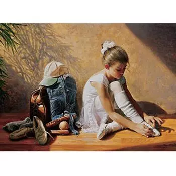 5D Алмазная вышивка Балетная девушка Алмазная картина Полная алмазная мозаика Украшение дома 20X30CM