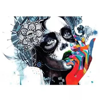 5D Алмазная вышивка Цветной рисунок Девушка Вышивка крестиком Мозаика Квадратный/круглый бриллиант Украшение дома Full Square (20X30CM)