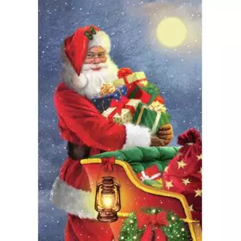 5D Алмазная вышивка Картина Паста DIY Алмазная картина Вышивка крестом Санта-Клаус Алмазная мозаика Украшение комнаты Full Round 20X30CM