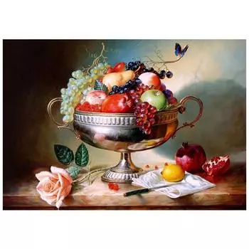 5D Алмазная вышивка Картина Вышивка крестом Круглый горный хрусталь Картина Фруктовое блюдо Мода Full Round 20x25CM