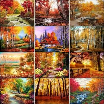 5d Алмазная вышивка крестом распродажа алмазная живопись осенний пейзаж Алмазная мозаика ремесленная подарок ручной работы Full Round 20x30CM