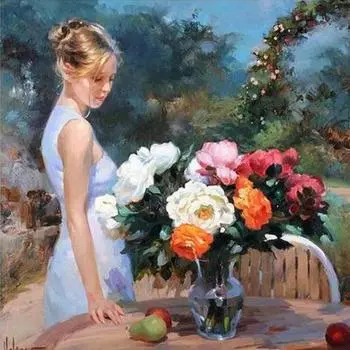 5D Алмазная вышивка Люди Алмазная вышивка крестиком Алмазная картина 30x30CM