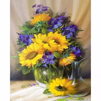 5D Алмазная вышивка Подсолнухи Росс Стеж DIY алмазная живопись Алмазная мозаика стразы домашний декор любовь подарок 20X30CM