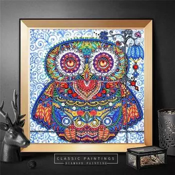 5d Алмазная вышивка Сова Алмазная картина Вышивка крестом Животное Rhinestone Изображение 30x30