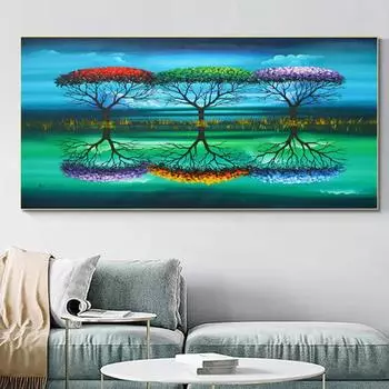 5D алмазная живопись абстрактная красочная четырехсезонная елка полная алмазная мозаика художественная алмазная вышивка большая новая коллекция S473 Full Round 30x60CM