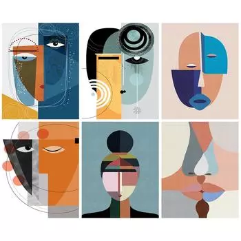 5d алмазная живопись абстрактное лицо полная дрель круглые/круглые наборы Алмазная мозаика фигурка вышивка распродажа подарок ручной работы D Full Round 20x25CM